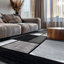 Tapis gris / blanc / noir à motif géométrique Astika-21270883