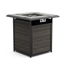 Arosa Square Wicker/Rattan Natural Gas Smokeless Fire Pit Table