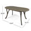 Table de patio 70 po en bois pour manger