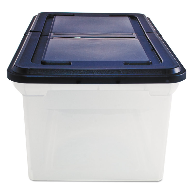 Boîte de rangement de rangement pour fourre-tout avec couvercle, lettre, plastique