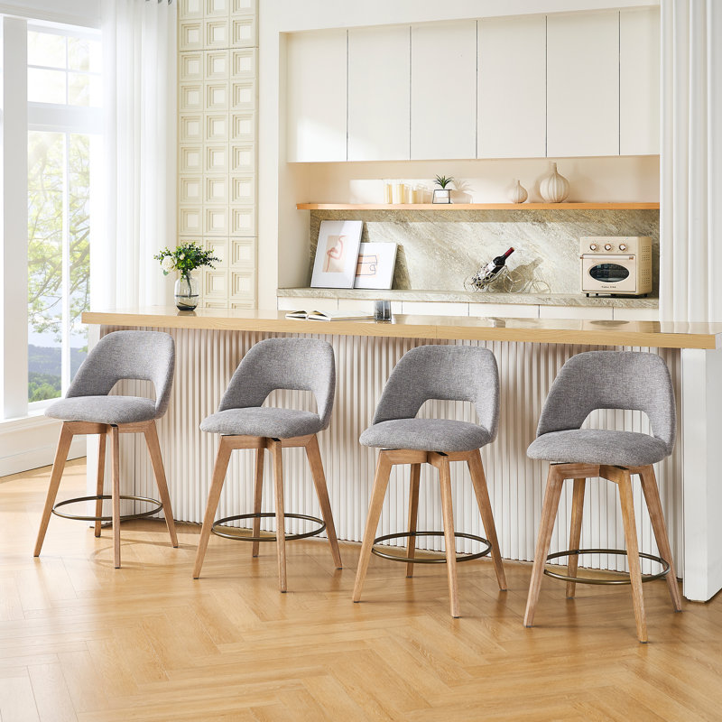 Tabouret de comptoir pivotant 26,8 po Ashwell, Gris