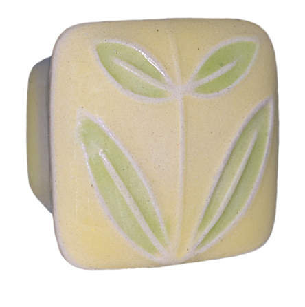 1.3125" Length Square Knob, Yellow