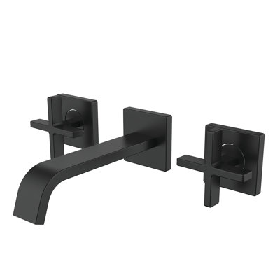 Wall Mounted Bathroom Faucet with Drain Assembly