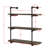 Bonnay 31.5" W 3-Tier Industrial Pipe Wall Shelf
