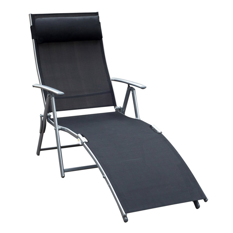 Outdoor Lounge Chair, Black