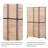 Natural Wooden Folding Privacy Screen