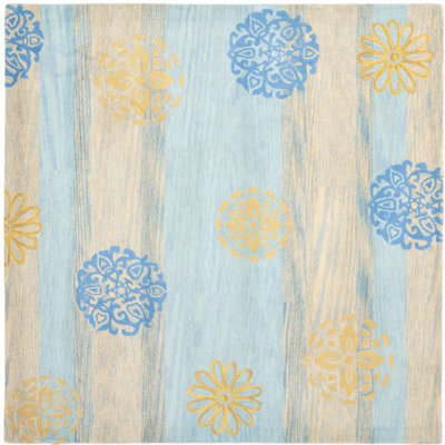 Chanler Hand-Tufted Wool Blue/Beige Area Rug