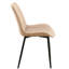 2 chaises de salle à manger en cuir d'unité centrale, chaises de conception moderne avec support de pieds en métal (de 2), pieds arrière élégants-796674682