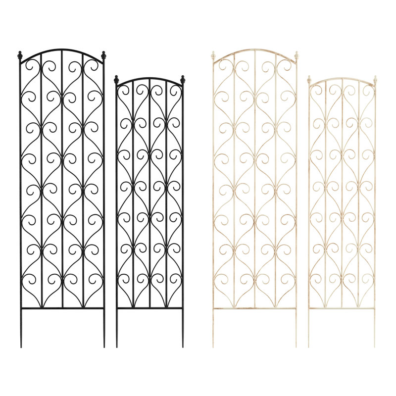 Steel Arched Trellis, White