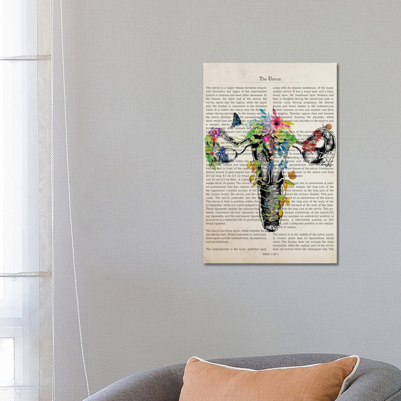 Uterus Anatomy by Aged Pixel - Wrapped Canvas Print, 66.04 cm H x 45.72 cm W x 1.91 cm D