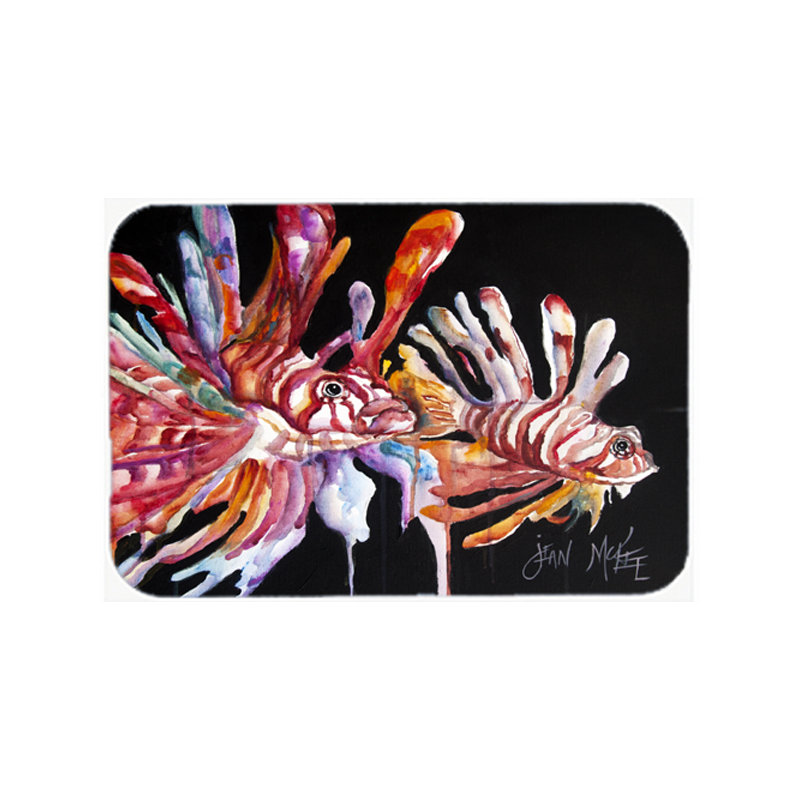 Planche à découper en verre caroline trésors lionfish