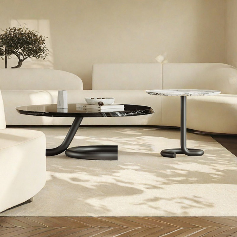 Light luxury creative marble coffee table