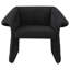 Fauteuil d'appoint à accoudoirs inclinés noir Mcdonald