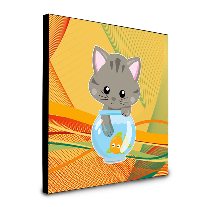 Panneau mural Malloree Kitten in the Fish Bowl