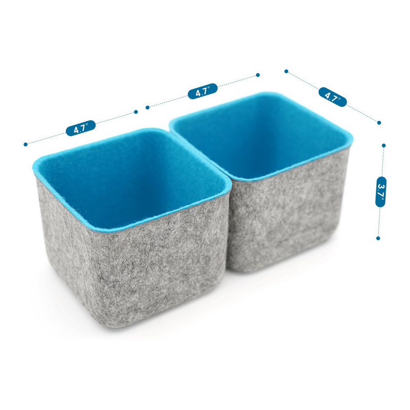 Rangement de bureau Reuben, Turquoise/gris