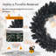 Couronne de Noël d'Halloween pré-éclairée 24 po avec 35 lumières DEL mauves The Holiday Aisle®