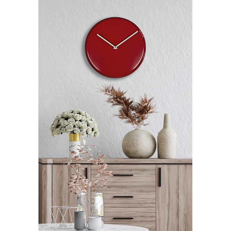 Horloge murale décorative en métal, Cerisier
