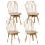 Ensemble de 4 chaises de cuisine pivotantes en caoutchouc massif naturel-1292151744-1292151747