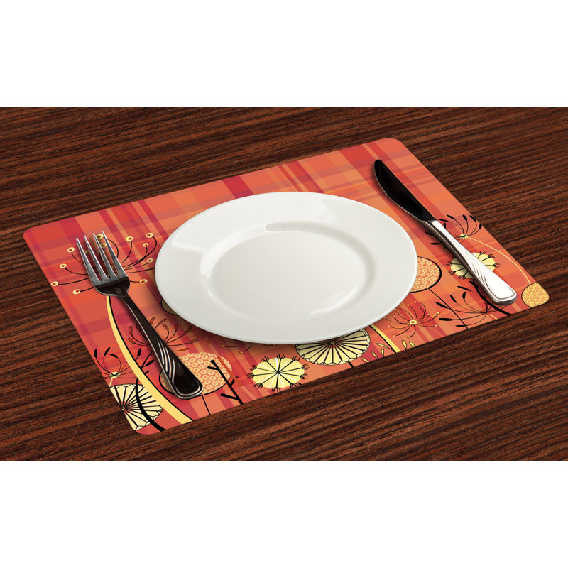 Polyester Floral Rectangle Placemat