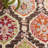 Roshanta Hand Tufted Wool Cotton Damask Rug in Red/Green-1958980180