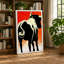 Bold Elephant Silhouette Modern - Print-136801771-136801773