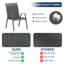 Chaises de salle à manger d'extérieur empilables l 24 po Ortonville, chaises en polyester enduit de PVC Densy-1493068943
