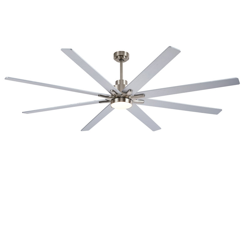 Ventilateur de plafond de 84 po avec lumière DEL , 84 po de largeur, 170 tr / min, Blanc