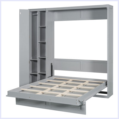 Lit escamotable moderne avec tablettes murales
