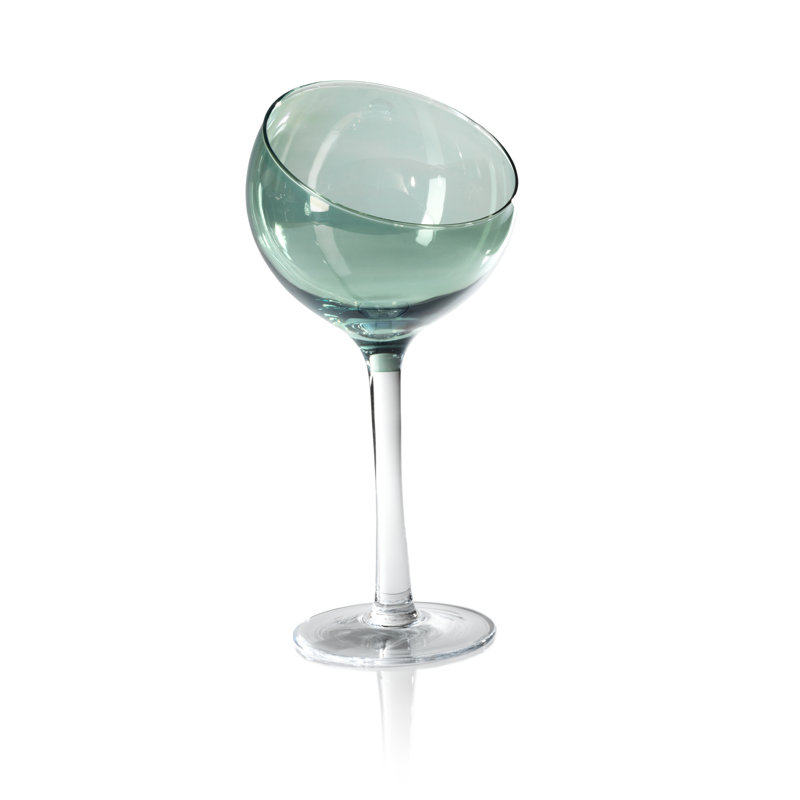 Mailiah Soda-lime Glass Wine Glass, Green