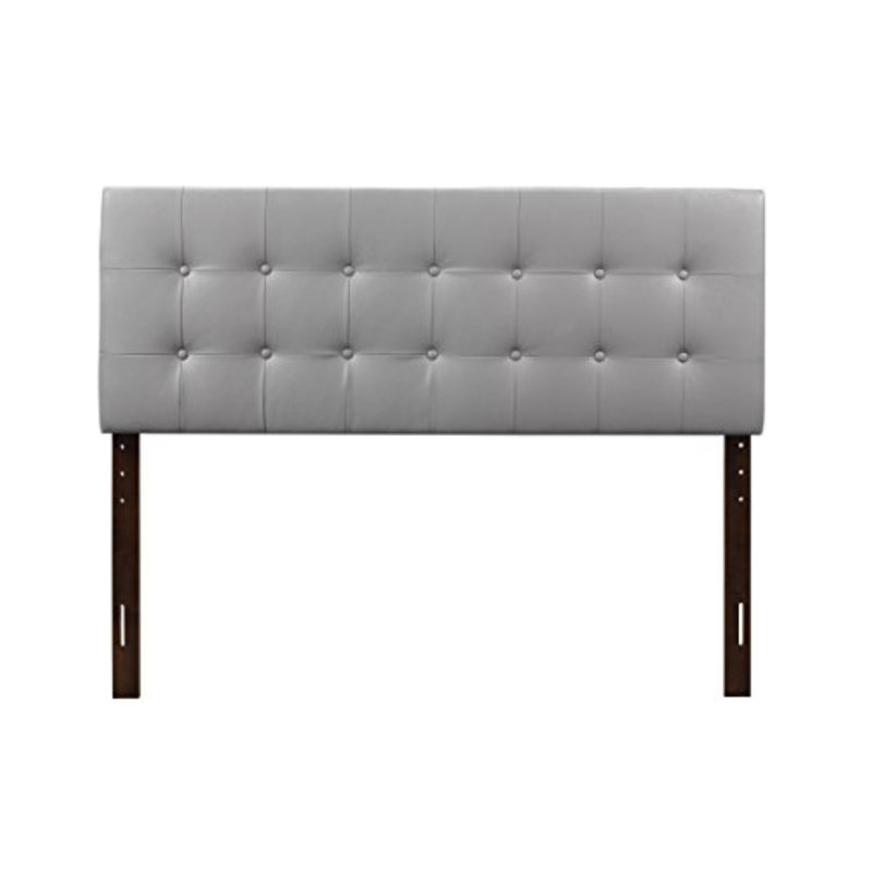 Tête de lit tapissier à panneau Modern, Gris, Grand