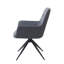 Chaise avec accoudoirs en tissu gris Hester (ensemble de 2)