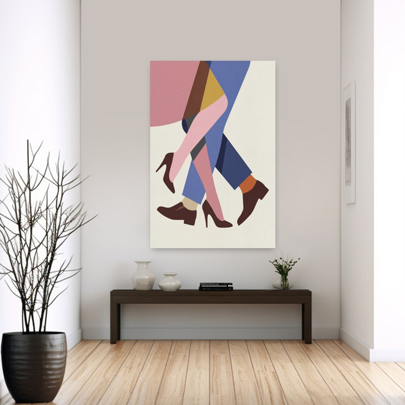 Art abstrait contemporain abstrait abstrait dansant, H 60 po x l 40 po