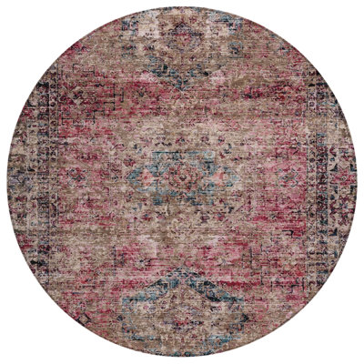 Machine Washable Indoor/Outdoor Labon ACN2170 Global Rug