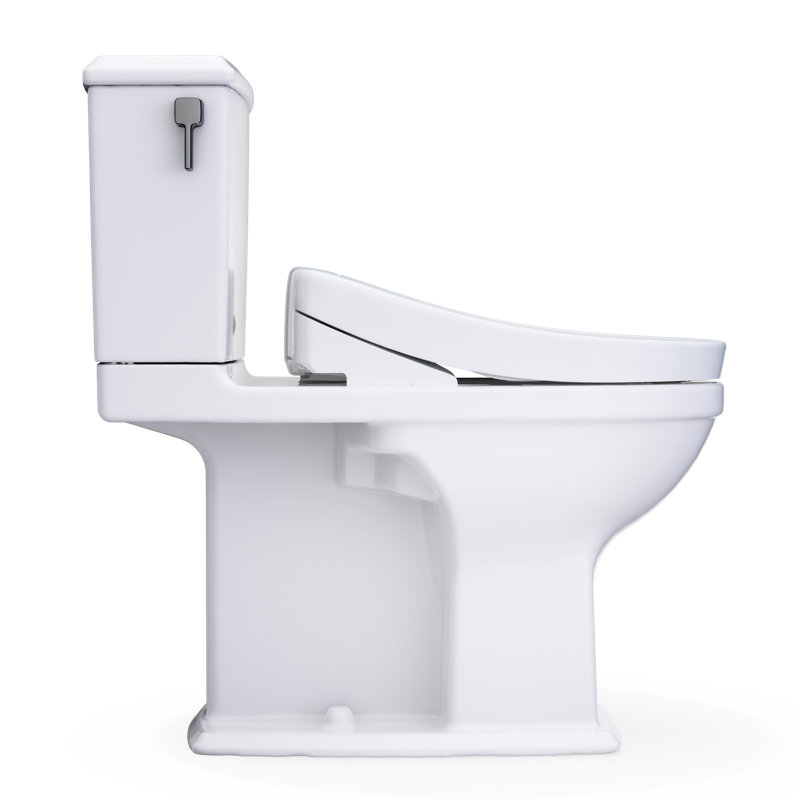 TOTO® WASHLET®+  Connelly® Two-Piece Elongated Dual Flush 1.28 and 0.9 GPF Toilet and WASHLET S5 Bidet Seat, Cotton White - MW4943446CEMFG#01