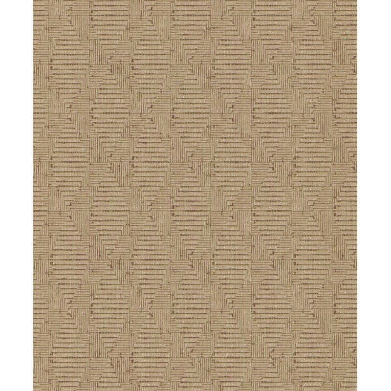 Elegance Collection Loose Weave Pearlescent Finish Wallpaper Roll, Bronze