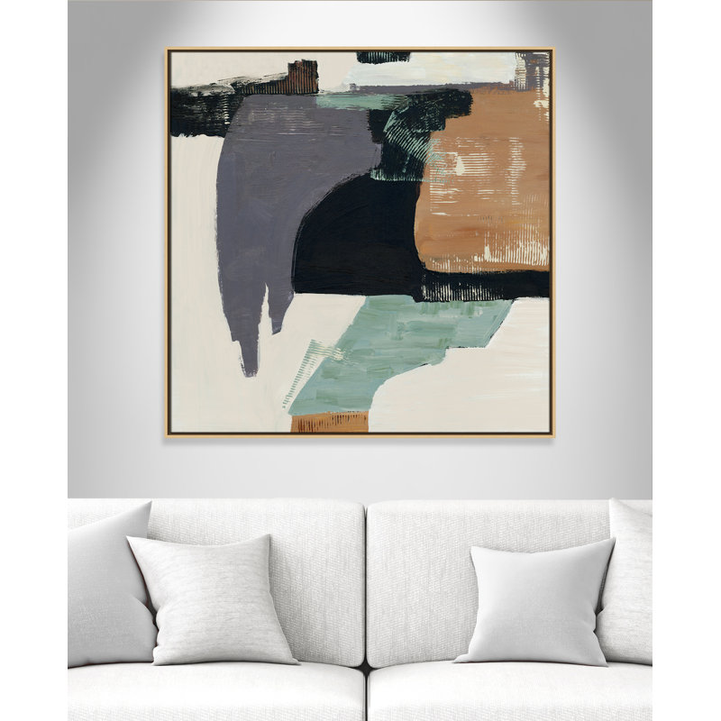 «Bold Divisions I Print» par Jacob Q, Toile avec cadre, 41.5'' W x 41.5'' H, Flotteur naturel