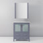 Meuble-lavabo de salle de bain 30 po X P 18,25 po D, plateau en céramique blanche et Miroir