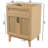 Javer 24 in. W x 18 in. D x 33 in. H Bohemian Rattan Freestanding 2-Shelf Bath Vanity Cabinet Base Only (Sink Basin not Included), Oak-93805403
