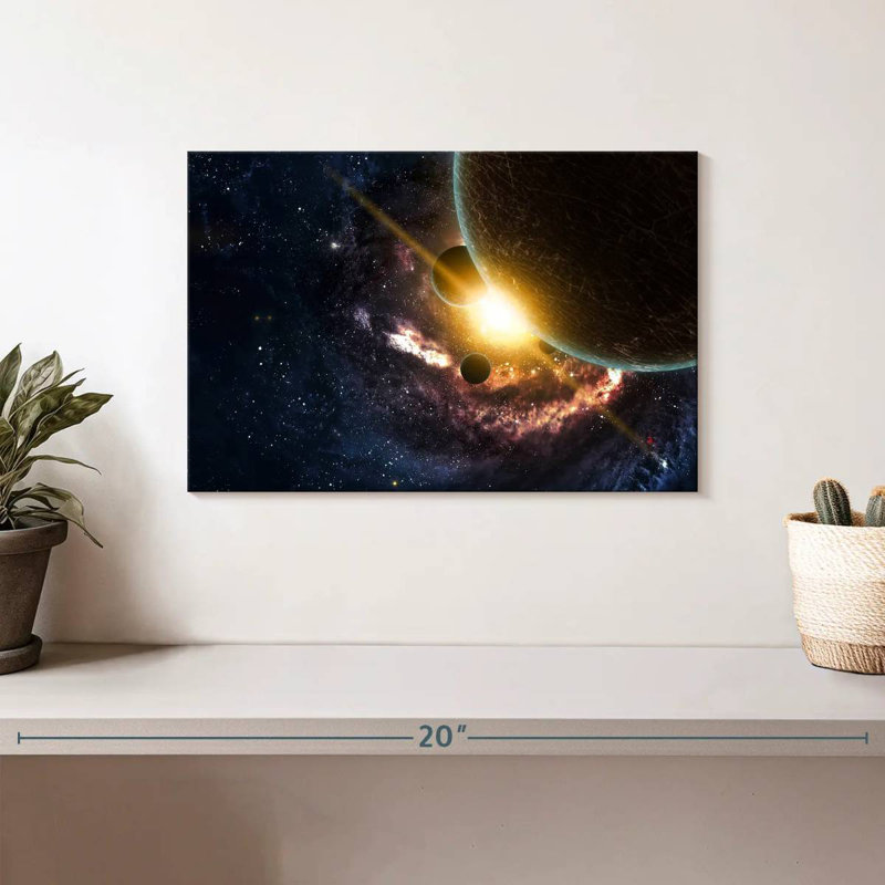 Nébuleuses et planètes de l'espace Oberle, H 8 po x l 12 po
