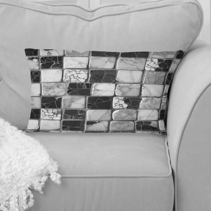Coussin lombaire gris Mid-Century