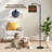 Arc Floor Lamp Green Black Red Tartan Plaid Scottish Texture from tartan plaid Floor Lamps with Remote LED Lights Adjustable Lamp Shades Tall Standing Lamps for Reading Office Living Room