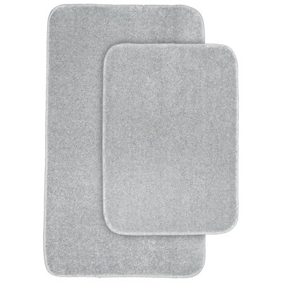 Ensemble de 2 tapis de bain en nylon avec envers antidérapant Felia