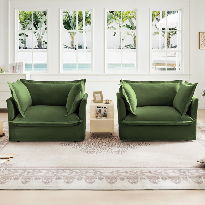 Ensemble de 2 fauteuils avec housse
