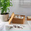 Grand contenant de rangement pour salle de bain en bambou 