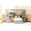Lit superposé double au-dessus de simple avec bureau, tiroirs et tablettes-1288952578