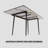 47" Expandable To 63" Inch MDF Square White Marble Patterned Dining Table, Modern Industrial Kitchen And Dining Table, Equipped With Tapered Black Metal Legs