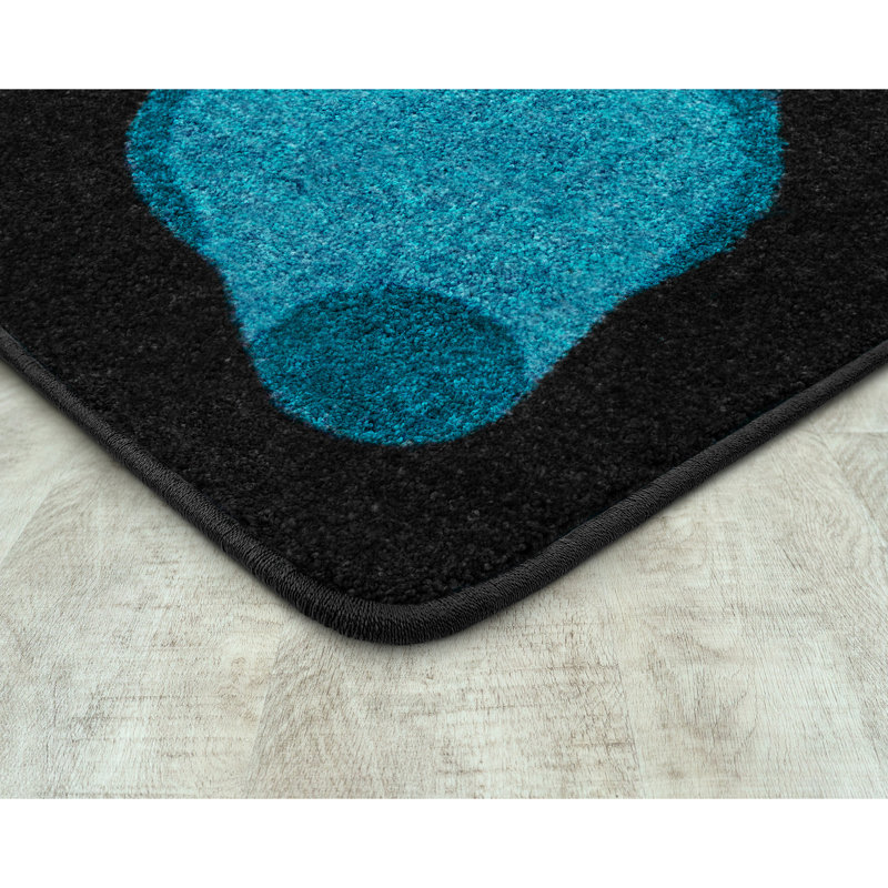 Tapis de couleur néon 7 pi 8 po x 10 pi 9 po Colorific, Rectangle 129 po x 92 po