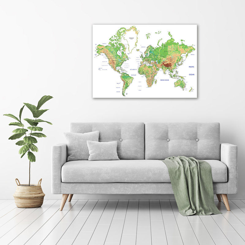 World Map - Wrapped Canvas Print
