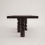 Table de salle à manger rectangulaire moderne en bois massif noir-1615422962