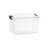 Superio 4.75 Qt. Clear Small Storage Bin with Lid, Plastic Organizing Storage Box for Home-1464415462